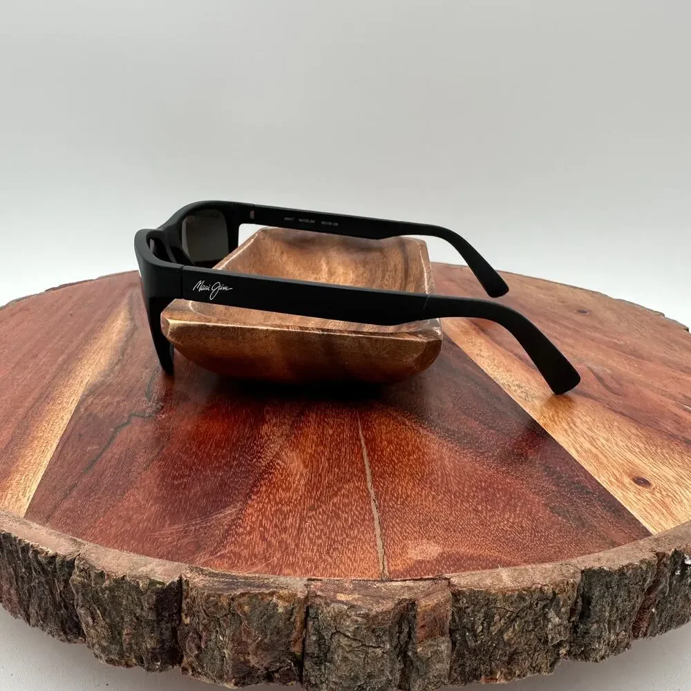 NWOB Maui Jim Polarized Sunglasses South Swell Matte Black MJ755 2M Made Italy - Picture 6 of 8